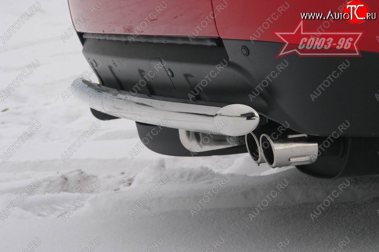 7 244 р. Защита заднего бампера Souz-96 (d60) Mitsubishi Outlander XL (CW)  дорестайлинг (2005-2009)  с доставкой в г. Вологда
