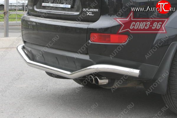 10 799 р. Защита заднего бампера Souz-96 (d60) Mitsubishi Outlander XL (CW)  дорестайлинг (2005-2009)  с доставкой в г. Вологда