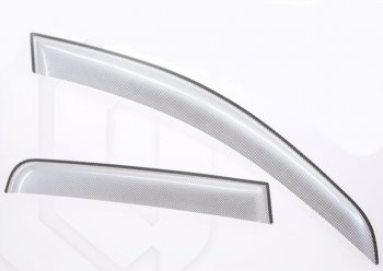 Дефлектора окон CA-Plastiс Mitsubishi Outlander  CU (2003-2009) (Шелкография серебро)