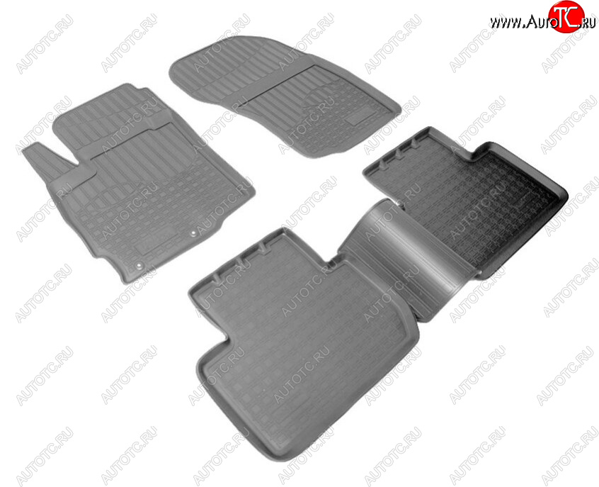 2 199 р. Комплект ковриков в салон Norplast Unidec Mitsubishi Outlander GF 3-ий рестайлинг (2018-2022) (Цвет: черный)  с доставкой в г. Вологда