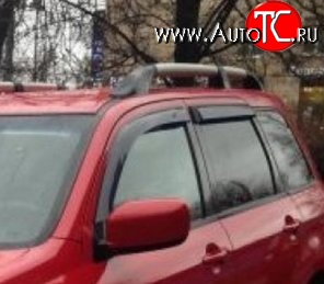 999 р. Комплект дефлекторов окон (ветровиков) 4 шт. Russtal Mitsubishi Outlander CU (2003-2009)  с доставкой в г. Вологда