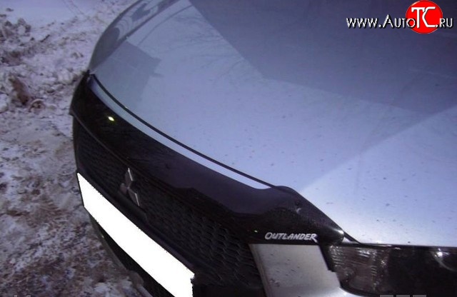 2 699 р. Дефлектор капота NovLine (короткий) Mitsubishi Outlander XL (CW)  рестайлинг (2010-2013)  с доставкой в г. Вологда