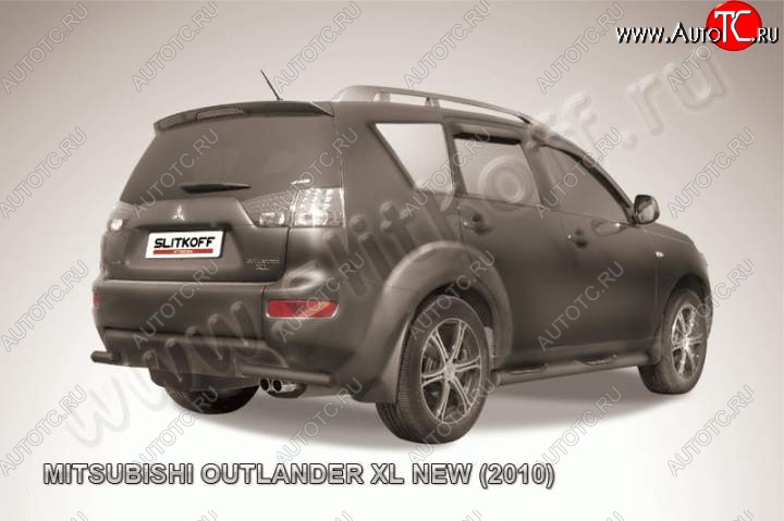 5 749 р. Уголки d57 Mitsubishi Outlander XL (CW)  рестайлинг (2010-2013) (Цвет: серебристый)  с доставкой в г. Вологда