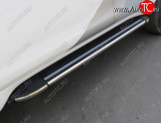12 509 р. Порожки для ног Arbori Luxe Black Mitsubishi Outlander GF дорестайлинг (2012-2014)  с доставкой в г. Вологда