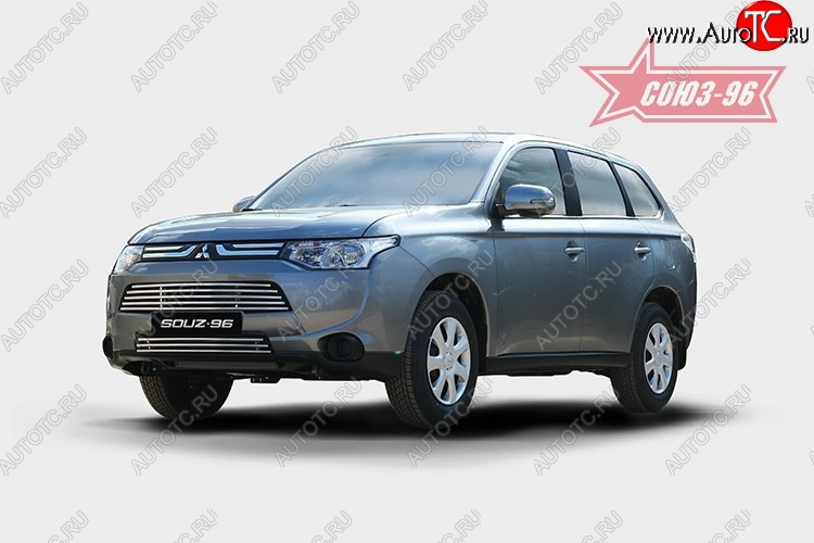 9 899 р. Декоративные элементы воздухозаборника Souz-96 (d16) Mitsubishi Outlander GF дорестайлинг (2012-2014)  с доставкой в г. Вологда