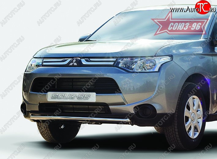 9 449 р. Защита переднего бампера одинарная Souz-96 (d42). Mitsubishi Outlander GF дорестайлинг (2012-2014)  с доставкой в г. Вологда