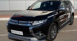 14 549 р. Одинарная защита переднего бампера диаметром 63 мм SLITKOFF Mitsubishi Outlander GF 2-ой рестайлинг (2015-2018)  с доставкой в г. Вологда. Увеличить фотографию 3