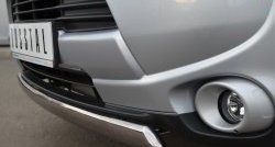 10 849 р. Защита переднего бампера (Ø75х42 мм, нержавейка) Russtal Mitsubishi Outlander GF дорестайлинг (2012-2014)  с доставкой в г. Вологда. Увеличить фотографию 3