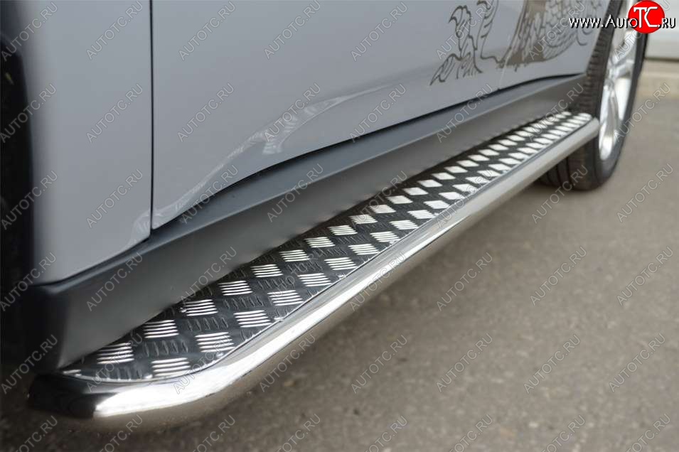 22 999 р. Широкая защита порогов с трубой диаметром 42 мм SLITKOFF v2 Mitsubishi Outlander GF дорестайлинг (2012-2014)  с доставкой в г. Вологда