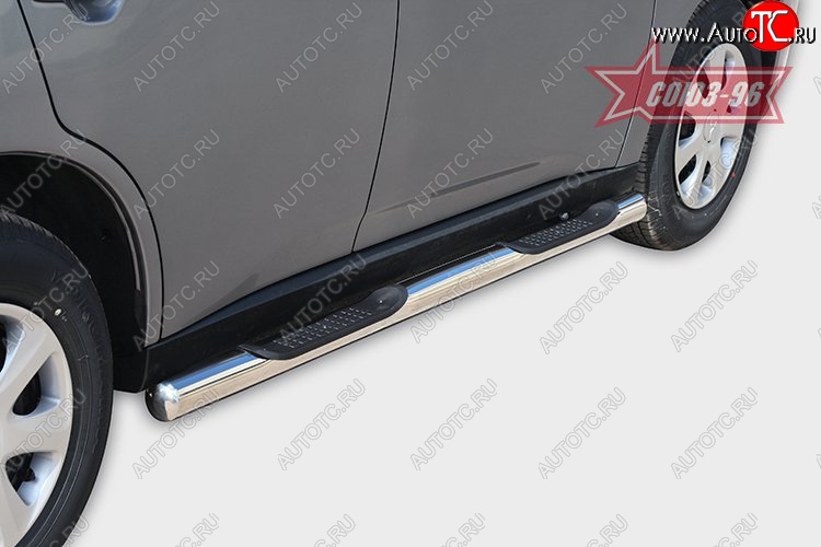 3 689 р. Защита порогов с проступью Souz-96 (d76) Mitsubishi Outlander GF дорестайлинг (2012-2014)  с доставкой в г. Вологда