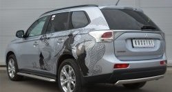 11 599 р. Защита заднего бампера (Ø75x42 мм, нержавейка) Russtal Mitsubishi Outlander GF дорестайлинг (2012-2014)  с доставкой в г. Вологда. Увеличить фотографию 4