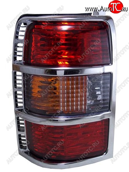 3 989 р. Левый фонарь (хром/хрусталь) SAT Mitsubishi Pajero 2 V30/V40 5 дв. дорестайлинг (1991-1997)  с доставкой в г. Вологда
