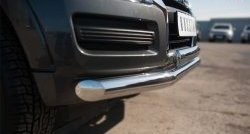 17 799 р. Защита переднего бампера (2 трубы Ø76 и 75х42 мм, нержавейка) Russtal Mitsubishi Pajero 4 V90 2-ой рестайлинг (2014-2020)  с доставкой в г. Вологда. Увеличить фотографию 3