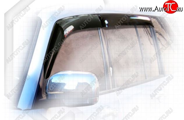 2 159 р. Дефлектора окон CA-Plastiс  Mitsubishi Pajero  4 V90 (2006-2015) дорестайлинг, 1-ый рестайлинг (Classic полупрозрачный, Без хром.молдинга)  с доставкой в г. Вологда