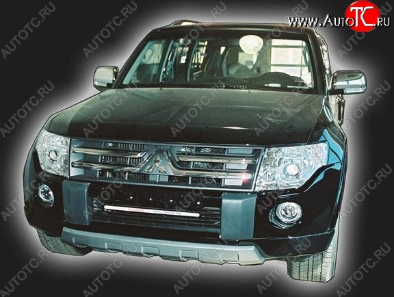 11 549 р. Накладка на передний бампер (Wagon) CT Mitsubishi Pajero 4 V80 дорестайлинг (2006-2011) (Неокрашенная)  с доставкой в г. Вологда