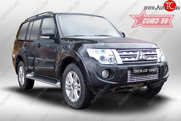 4 769 р. Декоративный элемент воздухозаборника Souz-96 (d10) Mitsubishi Pajero 4 V80 3 дв. 1-ый рестайлинг (2011-2014)  с доставкой в г. Вологда