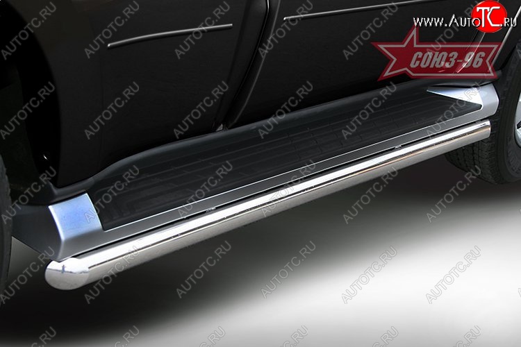 12 149 р. Защита штатных порогов 5-тидверный Souz-96 (d60) Mitsubishi Pajero 4 V90 дорестайлинг (2006-2011)  с доставкой в г. Вологда