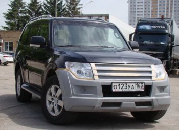 32 999 р. Бампер передний Broomer Design  Mitsubishi Pajero ( 4 V90,  4 V80) (2006-2015) дорестайлинг, 1-ый рестайлинг, 3 дв. 1-ый рестайлинг (Неокрашенный)  с доставкой в г. Вологда. Увеличить фотографию 3