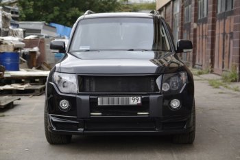 5 799 р. Решётка радиатора Sport Mitsubishi Pajero 4 V80 дорестайлинг (2006-2011) (Без перекладины, Без сетки, Неокрашенная)  с доставкой в г. Вологда. Увеличить фотографию 2
