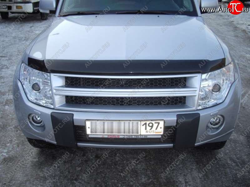 5 799 р. Решётка радиатора Sport Mitsubishi Pajero 4 V80 дорестайлинг (2006-2011) (Без перекладины, Без сетки, Неокрашенная)  с доставкой в г. Вологда