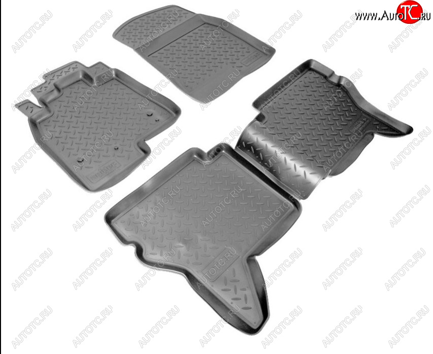 2 499 р. Комплект ковриков в салон Norplast Mitsubishi Pajero 4 V90 дорестайлинг (2006-2011) (Цвет: черный)  с доставкой в г. Вологда