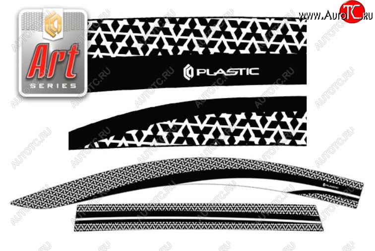 2 299 р. Дефлектора окон CA-Plastic  Mitsubishi Pajero Sport  QE (2015-2021) дорестайлинг (Серия Art графит)  с доставкой в г. Вологда