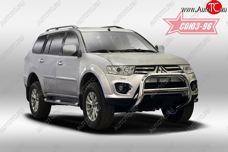 14 417 р. Защита переднего бампера Souz-96 (d76) Mitsubishi Pajero Sport QE дорестайлинг (2015-2021)  с доставкой в г. Вологда