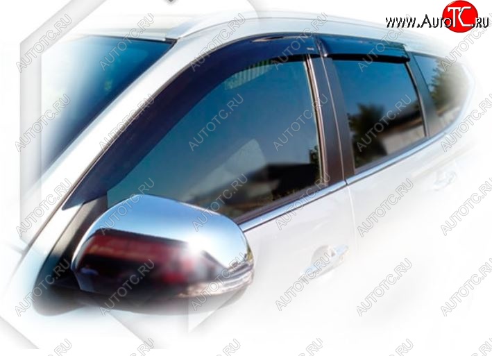 2 199 р. Дефлектора окон (KS0W) CA-Plastiс Mitsubishi Pajero Sport QE дорестайлинг (2015-2021) (Classic полупрозрачный)  с доставкой в г. Вологда