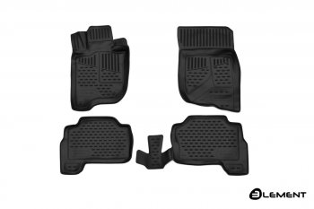 Коврики в салон Element 3D (полиуретан, 4 шт.) Mitsubishi Pajero Sport QE дорестайлинг (2015-2021) (Черный)