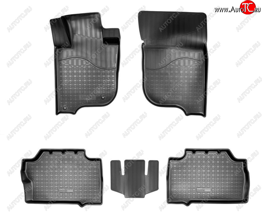 2 799 р. Комплект ковриков в салон Norplast Unidec Mitsubishi Pajero Sport QE дорестайлинг (2015-2021) (Цвет: черный)  с доставкой в г. Вологда