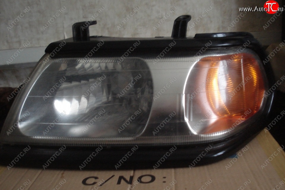 13 749 р. Левая фара DEPO (под корректор, чёрная рамка) Mitsubishi Pajero Sport PA дорестайлинг (1996-2004)  с доставкой в г. Вологда