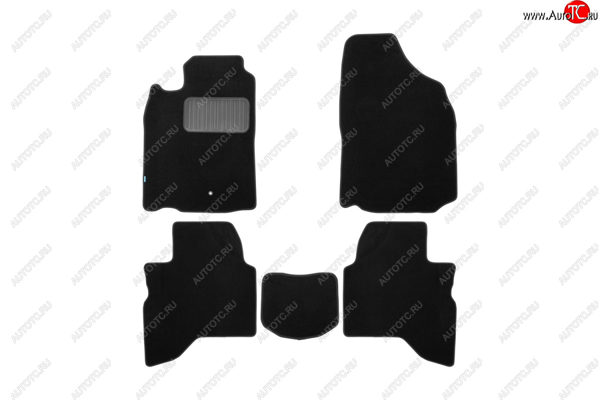 9 549 р. Текстильные коврики салона Klever Premium Mitsubishi Pajero Sport PA рестайлинг (2004-2008) (Черные)  с доставкой в г. Вологда
