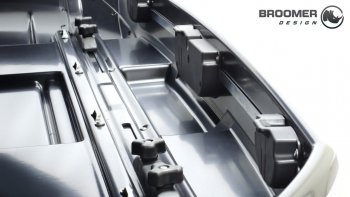 22 749 р. Багажный бокс Broomer Venture (420 л/189x89x40 см) на крышу   (Покрытие: шагрень, Цвет: чёрный)  с доставкой в г. Вологда. Увеличить фотографию 6