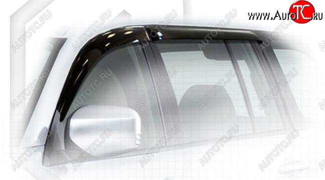 2 079 р. Дефлектора окон CA-Plastiс Mitsubishi Pajero Sport PB дорестайлинг (2008-2013) (Classic полупрозрачный, Без хром.молдинга, Крепление только на скотч)  с доставкой в г. Вологда