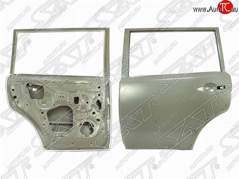 14 849 р. Левая дверь задняя SAT  Mitsubishi Pajero Sport  PB (2008-2013) дорестайлинг (Неокрашенная)  с доставкой в г. Вологда