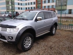 15 349 р. Накладки на колёсные арки BUSHWACKER Mitsubishi Pajero Sport PB дорестайлинг (2008-2013) (Неокрашенные)  с доставкой в г. Вологда. Увеличить фотографию 2