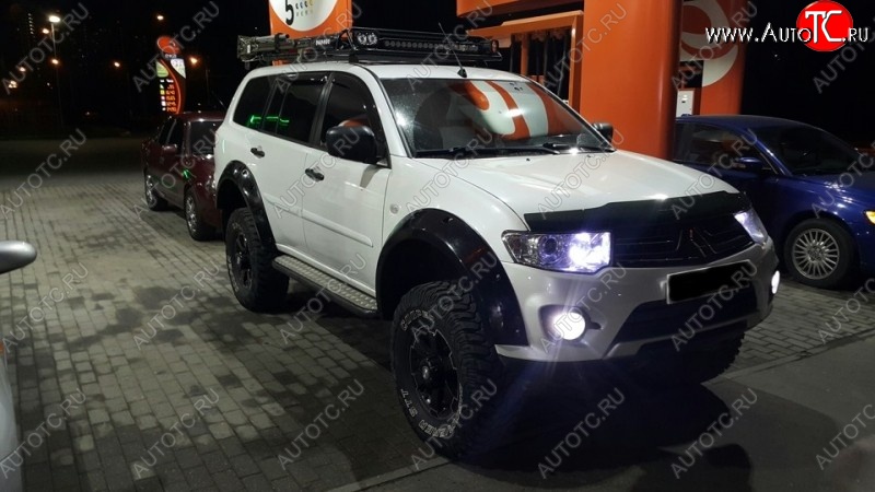 15 349 р. Накладки на колёсные арки BUSHWACKER Mitsubishi Pajero Sport PB дорестайлинг (2008-2013) (Неокрашенные)  с доставкой в г. Вологда