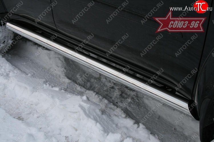 14 174 р. Защита порогов Souz-96 (d76) Mitsubishi Pajero Sport PB дорестайлинг (2008-2013)  с доставкой в г. Вологда