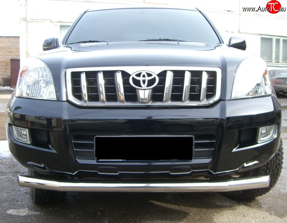 17 849 р. Одинарная защита переднего бампера SLITKOFF диаметром 76 мм на Toyota Land Cruiser 120 Toyota Land Cruiser Prado J120 (2002-2009)  с доставкой в г. Вологда