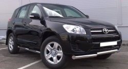 14 449 р. Защита порогов с подножками Toyota RAV 4 2009 V2 Toyota RAV4 XA30 5 дв. 1-ый рестайлинг (2008-2010) (Защита порогов с со скосами на торцах (вариант 1))  с доставкой в г. Вологда. Увеличить фотографию 2