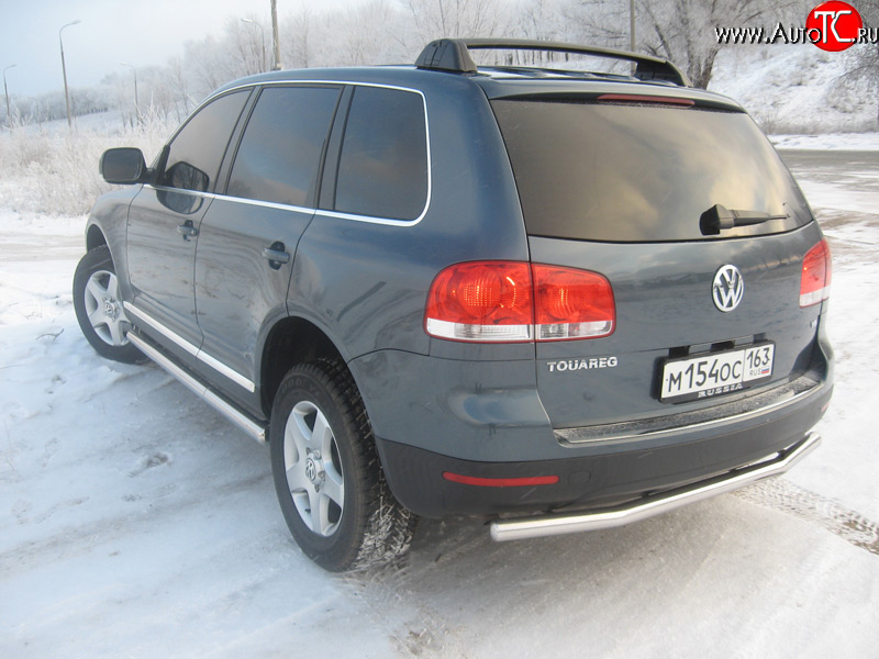 7 849 р. Защита заднего бампера Volkswagen Touareg 1 GP дорестайлинг (2002-2007)  с доставкой в г. Вологда