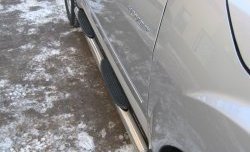 14 449 р. Защита порогов Russtal из трубы d76 мм с пластиковыми вставками для ног Great Wall Hover H3  дорестайлинг (2010-2014) (Защита порогов с со скосами на торцах (вариант 1))  с доставкой в г. Вологда. Увеличить фотографию 2