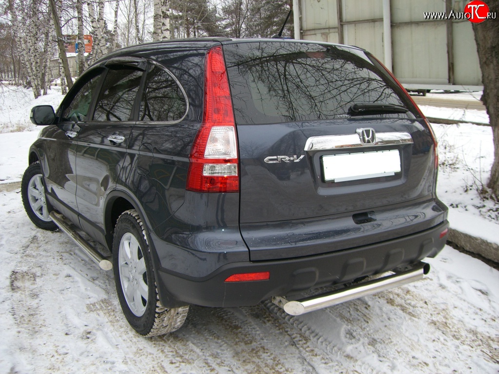 15 899 р. Одинарная защита заднего бампера SLITKOFF диаметром 70 мм Honda CR-V RE1,RE2,RE3,RE4,RE5,RE7 дорестайлинг (2007-2010)  с доставкой в г. Вологда