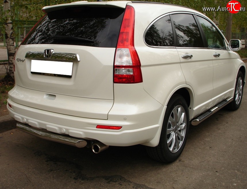 14 799 р. Одинарная защита заднего бампера SLITKOFF диаметром 63 мм Honda CR-V RE1,RE2,RE3,RE4,RE5,RE7 рестайлинг (2009-2012)  с доставкой в г. Вологда