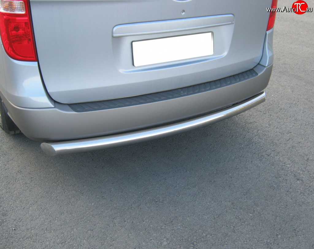 17 449 р. Защита заднего бампера (Ø76 мм, нержавейка) SLITKOFF Hyundai Starex/Grand Starex/H1 TQ рестайлинг (2014-2018)  с доставкой в г. Вологда