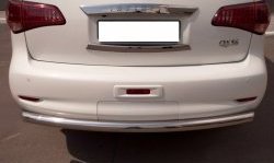 16 899 р. Защита заднего бампера (Ø76 мм, нержавейка) SLITKOFF INFINITI QX56 Z62 (2010-2013)  с доставкой в г. Вологда. Увеличить фотографию 2