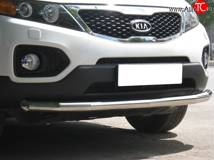 16 449 р. Одинарная защита переднего бампера SLITKOFF 70 мм KIA Sorento XM дорестайлинг (2009-2012)  с доставкой в г. Вологда