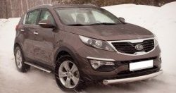 Одинарная защита переднего бампера Russtal KIA Sportage 3 SL дорестайлинг (2010-2014)