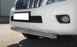 18 799 р. Одинарная защита переднего бампера SLITKOFF 76 мм Toyota Land Cruiser Prado J150 дорестайлинг (2009-2013)  с доставкой в г. Вологда. Увеличить фотографию 2