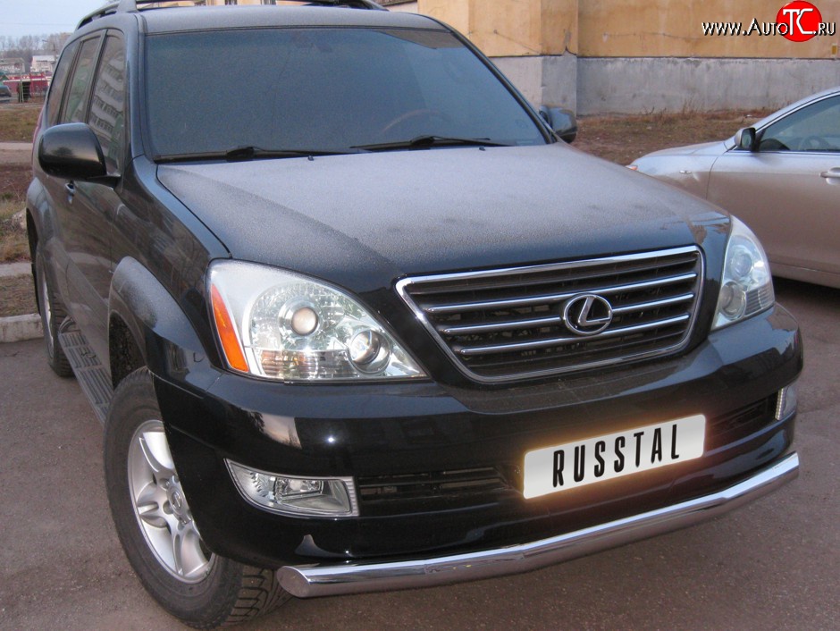 18 449 р. Одинарная защита переднего бампера SLITKOFF 76 мм Lexus GX470 J120 дорестайлинг (2002-2007)  с доставкой в г. Вологда